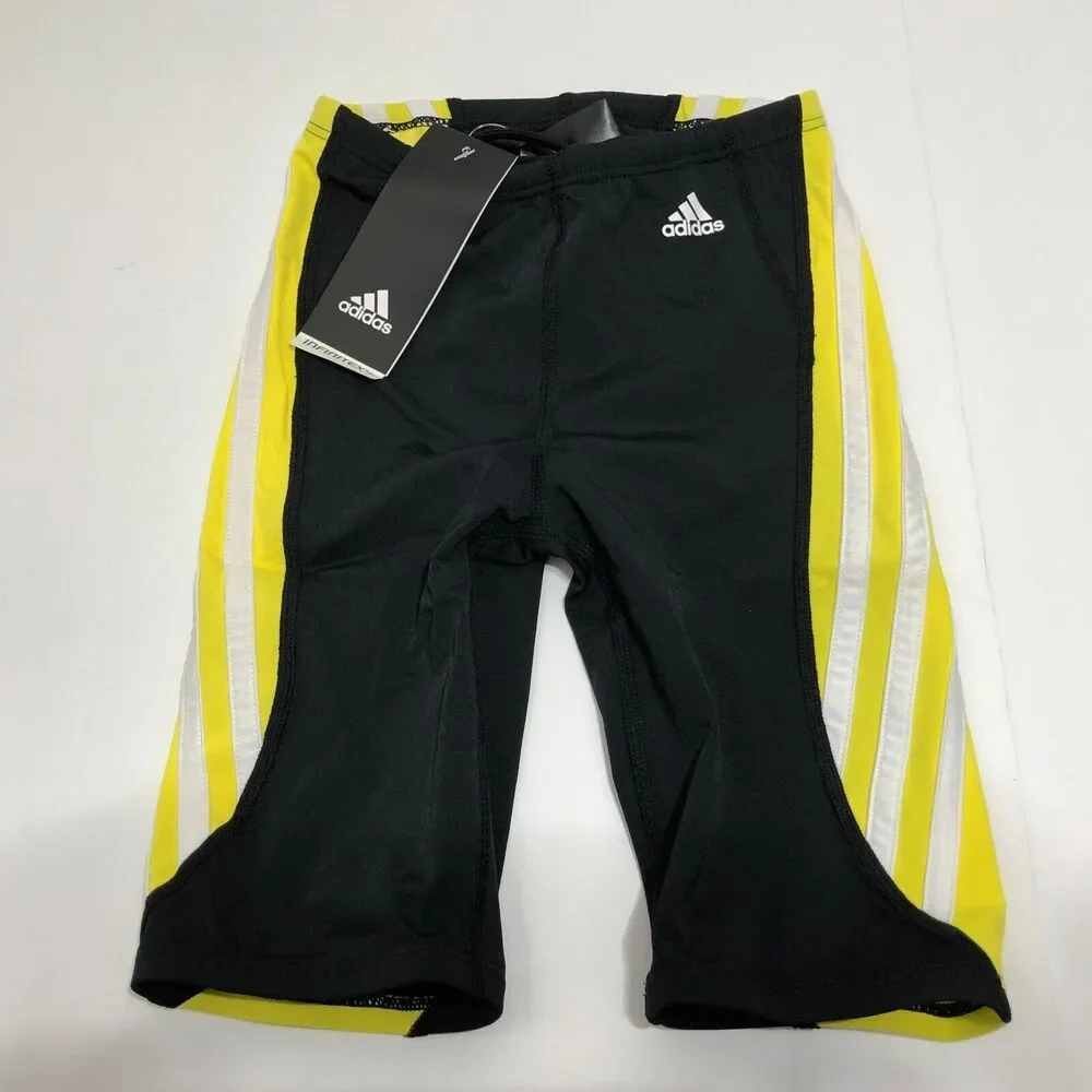 Adidas Solid Splice Infinitex Swim Jammer 3 Stripes Kids Boys Youth 24